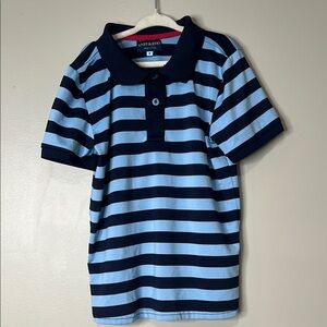 Andy & Evan Blue Striped Polo Shirt with Ribbed Collar 6
